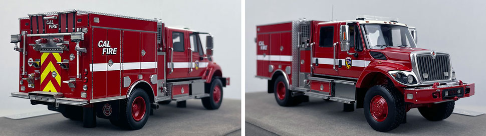 Closeup pictures 11-12 of the CAL FIRE BME Model 34 Type 3 with steel rims scale model