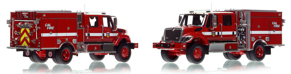 The CAL FIRE BME Wildland Model 34 Type 3 with steel rims scale model is hand-crafted and intricately detailed.