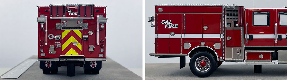 Closeup pictures 9-10 of the CAL FIRE BME Model 34 Type 3 with aluminum rims scale model