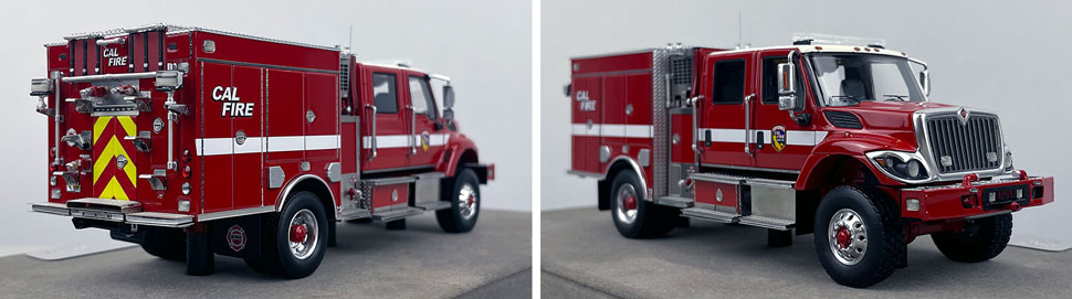 Closeup pictures 11-12 of the CAL FIRE BME Model 34 Type 3 with aluminum rims scale model