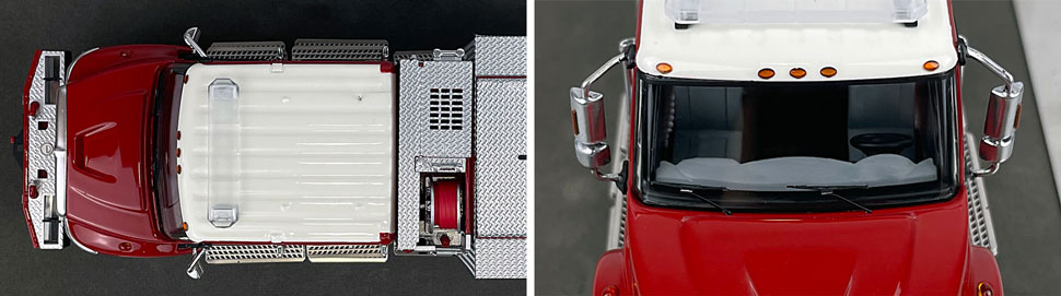 Closeup pictures 13-14 of the CAL FIRE BME Model 34 Type 3 with aluminum rims scale model