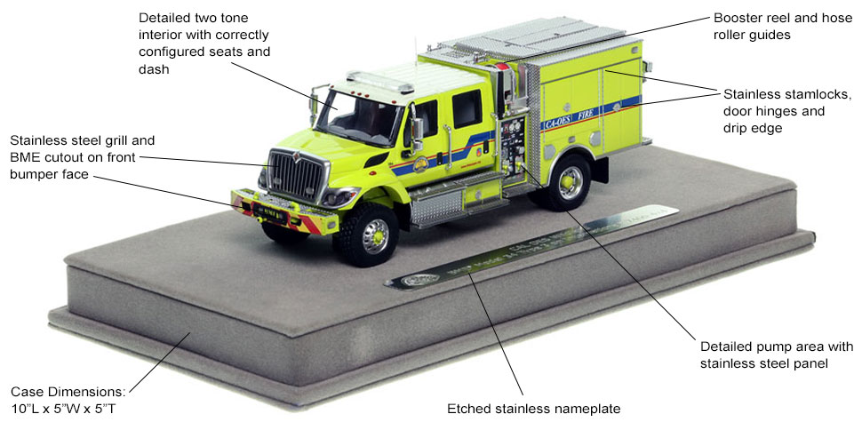 Specs and features of CAL OES BME Wildland Type 3 scale model