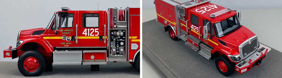 Closeup pictures 5-6 of the L.A. County Engine 4125 BME Model 34 Type 3 scale model