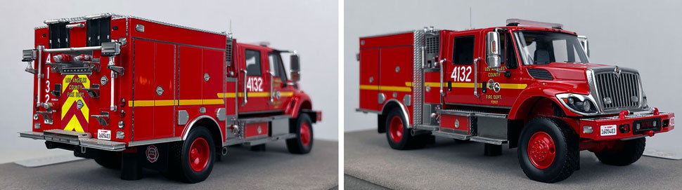 Closeup pictures 11-12 of the L.A. County Engine 4132 BME Model 34 Type 3 scale model