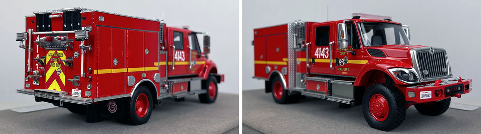 Closeup pictures 11-12 of the L.A. County Engine 4143 BME Model 34 Type 3 scale model