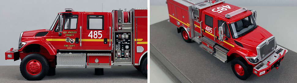 Closeup pictures 5-6 of the L.A. County Engine 485 BME Model 34 Type 3 scale model