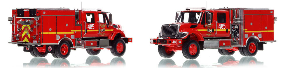 Los Angeles County Fire Department Engine 485 BME Wildland Model 34 Type 3 is now available as a museum grade replica