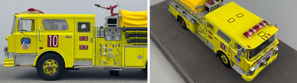 Closeup pictures 5-6 of FDNY's 1981 Mack CF Engine 10 scale model