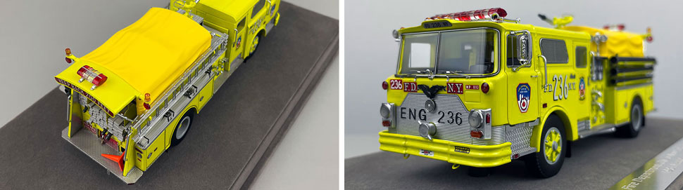 Closeup pictures 3-4 of FDNY's 1981 Mack CF Engine 236 scale model