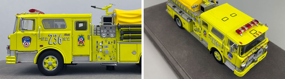 Closeup pictures 5-6 of FDNY's 1981 Mack CF Engine 236 scale model