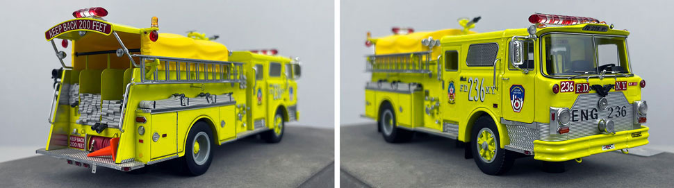Closeup pictures 11-12 of FDNY's 1981 Mack CF Engine 236 scale model