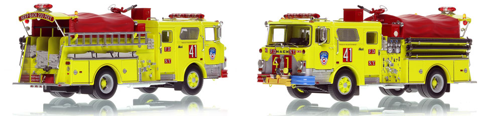 FDNY's 1981 Mack CF Engine 41 scale model is hand-crafted and intricately detailed.