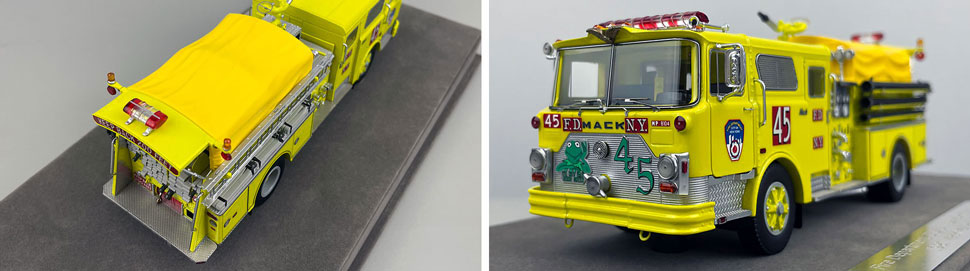 Closeup pictures 3-4 of FDNY's 1981 Mack CF Engine 45 scale model