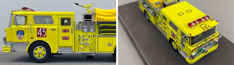 Closeup pictures 5-6 of FDNY's 1981 Mack CF Engine 45 scale model