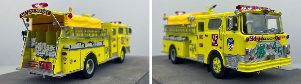 Closeup pictures 11-12 of FDNY's 1981 Mack CF Engine 45 scale model