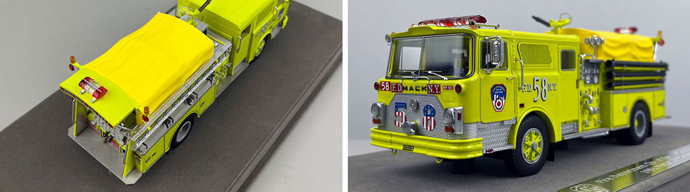 Closeup pictures 3-4 of FDNY's 1981 Mack CF Engine 58 scale model