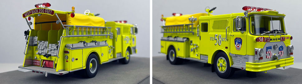 Closeup pictures 11-12 of FDNY's 1981 Mack CF Engine 58 scale model