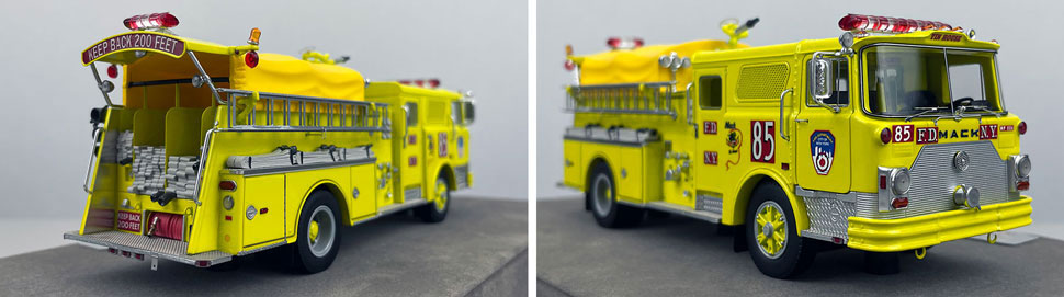 Closeup pictures 11-12 of FDNY's 1981 Mack CF Engine 85 scale model