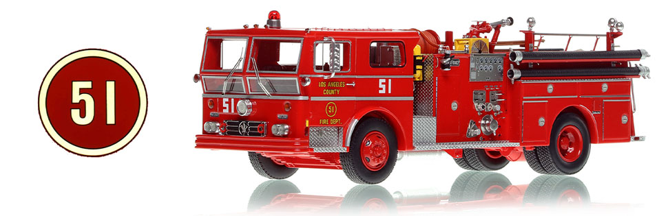 Order your museum grade, 1:50 scale Ward LaFrance Engine 51!