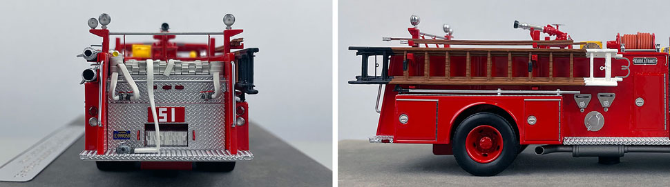 Closeup pictures 9-10 of the Los Angeles County 1973 Ward LaFrance Engine 51 scale model