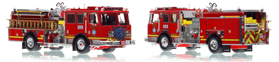 The first museum grade scale model of Los Angeles County KME Predator Engine 103