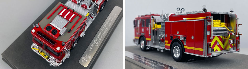 Closeup pictures 7-8 of the Los Angeles County KME Predator Engine 111 scale model