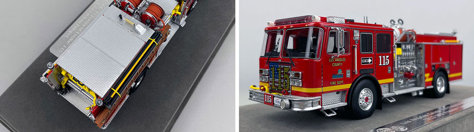 Closeup pictures 3-4 of the Los Angeles County KME Predator Engine 115 scale model