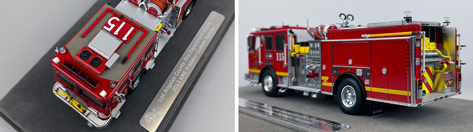 Closeup pictures 7-8 of the Los Angeles County KME Predator Engine 115 scale model