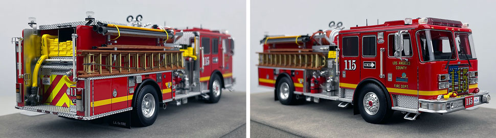 Closeup pictures 11-12 of the Los Angeles County KME Predator Engine 115 scale model