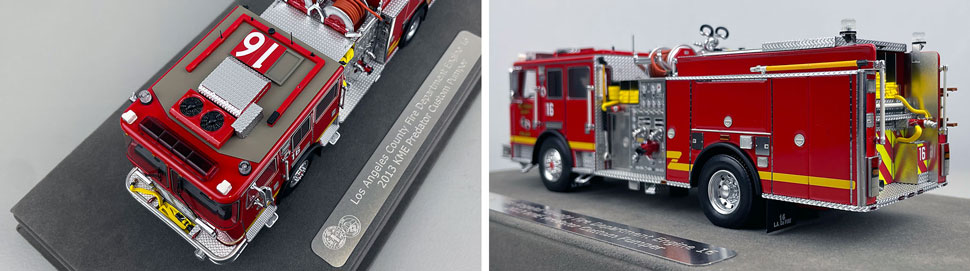 Closeup pictures 7-8 of the Los Angeles County KME Predator Engine 16 scale model