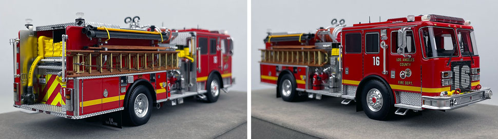 Closeup pictures 11-12 of the Los Angeles County KME Predator Engine 16 scale model