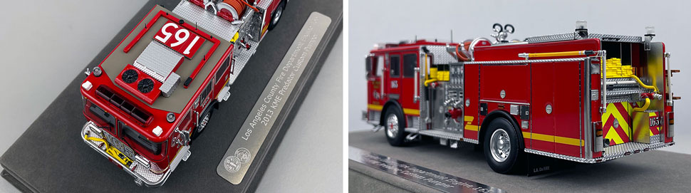 Closeup pictures 7-8 of the Los Angeles County KME Predator Engine 165 scale model