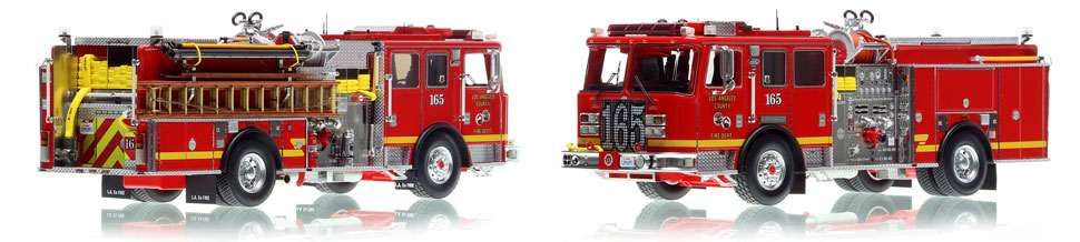 L.A. County KME Predator Engine 165 scale model is hand-crafted and intricately detailed.