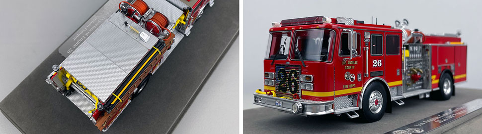Closeup pictures 3-4 of the Los Angeles County KME Predator Engine 26 scale model