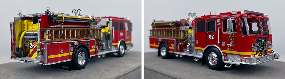 Closeup pictures 11-12 of the Los Angeles County KME Predator Engine 26 scale model