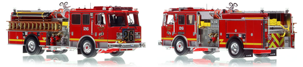 L.A. County KME Predator Engine 26 scale model is hand-crafted and intricately detailed.