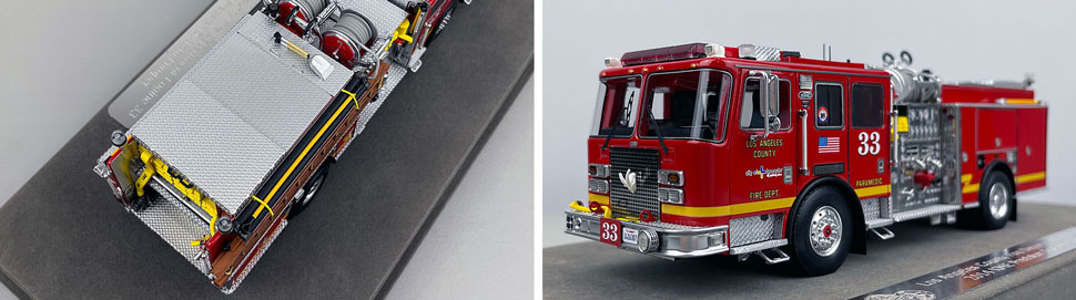 Closeup pictures 3-4 of the Los Angeles County KME Predator Engine 33 scale model