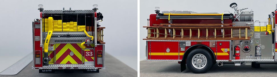 Closeup pictures 9-10 of the Los Angeles County KME Predator Engine 33 scale model
