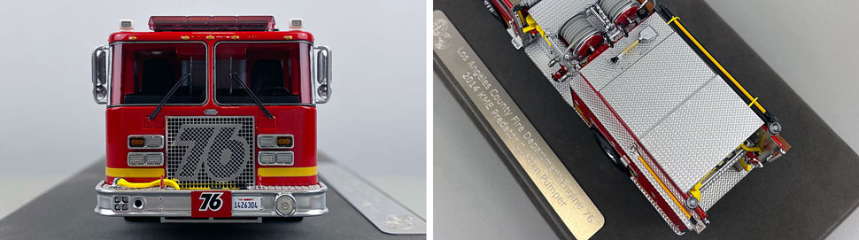 Closeup pictures 1-2 of the Los Angeles County KME Predator Engine 76 scale model