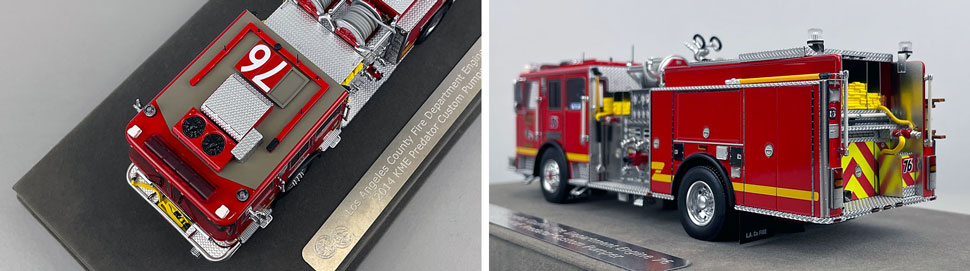 Closeup pictures 7-8 of the Los Angeles County KME Predator Engine 76 scale model