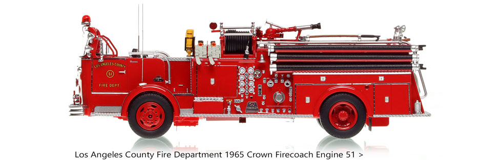 The first museum grade, 1:50 scale model of the 1965 Crown Firecoach Engine 51