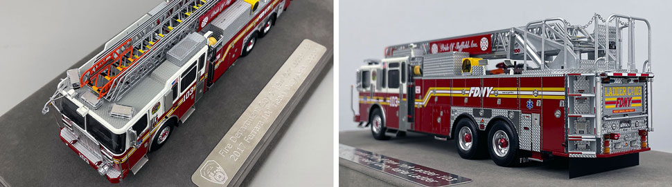 Closeup pictures 7-8 of the FDNY Ladder 103 scale model