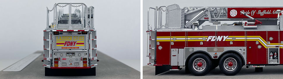 Closeup pictures 9-10 of the FDNY Ladder 103 scale model