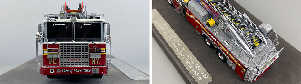 Closeup pictures 1-2 of the FDNY Ladder 122 scale model