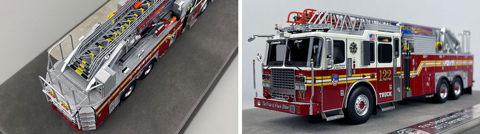Closeup pictures 3-4 of the FDNY Ladder 122 scale model