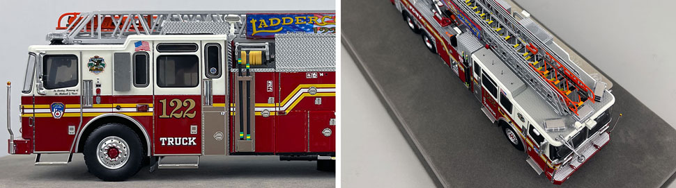 Closeup pictures 5-6 of the FDNY Ladder 122 scale model