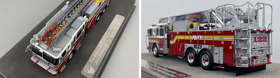Closeup pictures 7-8 of the FDNY Ladder 122 scale model