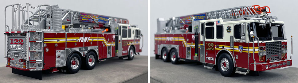 Closeup pictures 11-12 of the FDNY Ladder 122 scale model