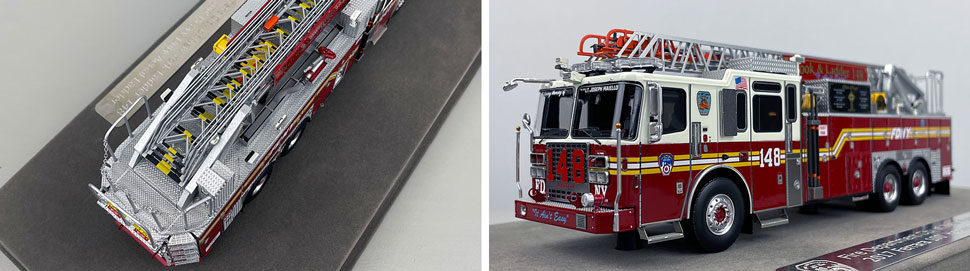 Closeup pictures 3-4 of the FDNY Ladder 148 scale model