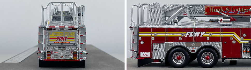 Closeup pictures 9-10 of the FDNY Ladder 148 scale model